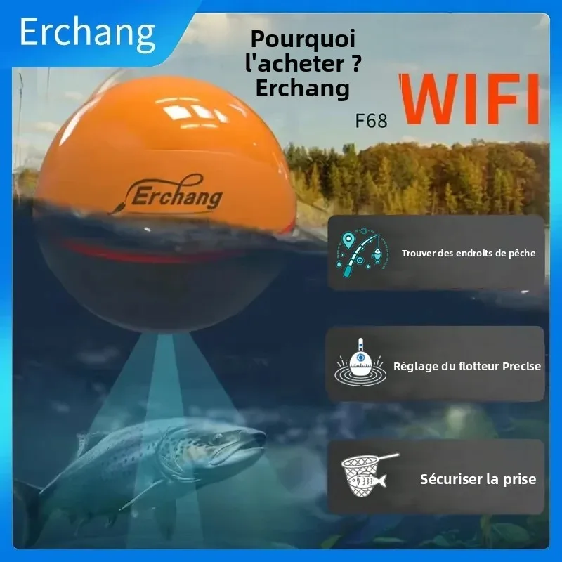 Fish Finder Kayak Portable - Erchang F68 WiFi Fish Finder 100M