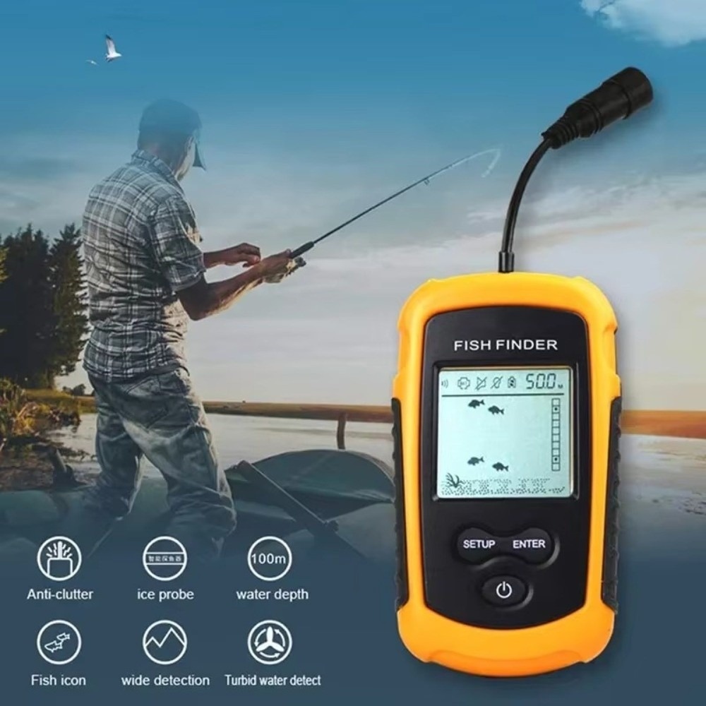 Fish Finder Castable Wireless - Handheld Portable Fish Finder LCD Screen