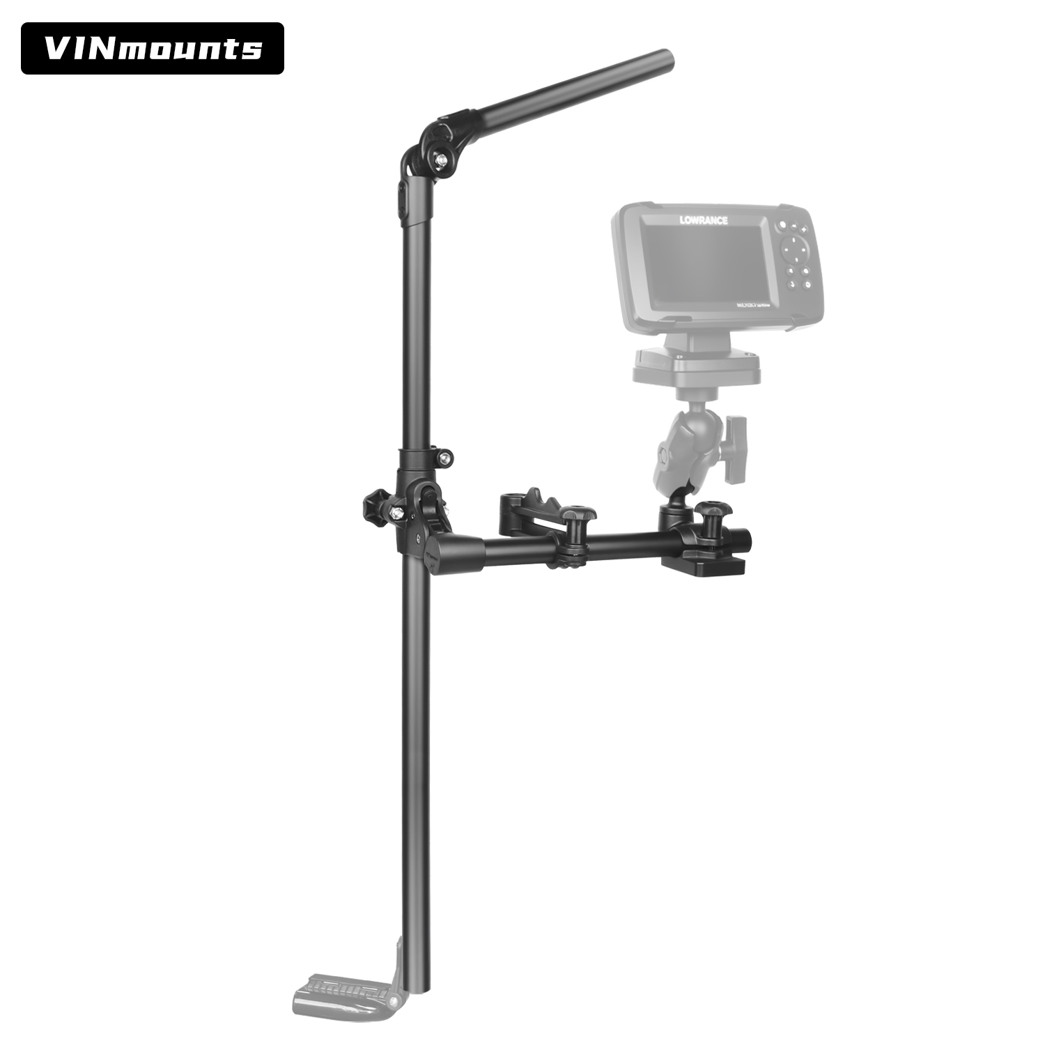 Fish Finder Transducer Mount - VINmounts Livescope Transducer Pole Mount for