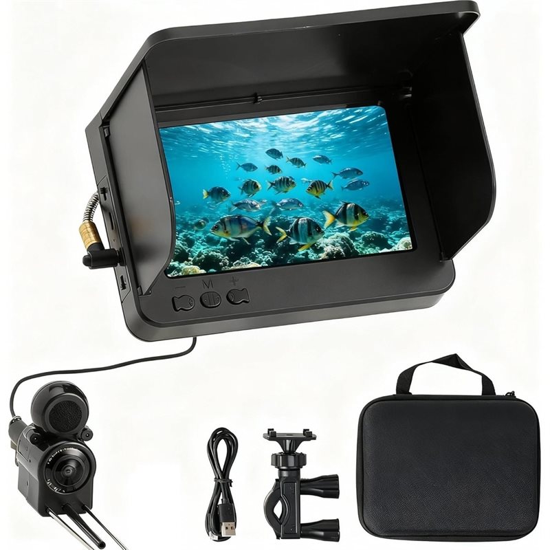 Fish Finder Kayak Portable - A64T-Underwater Fishing Finder Camera: 220°Wide-Angle Lens/Portable