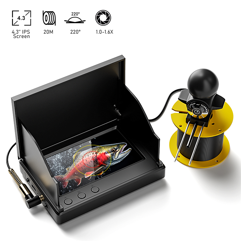 Fish Finder Ice Fishing - Fishing Camera 4.3’’ Screen 20M Underwater