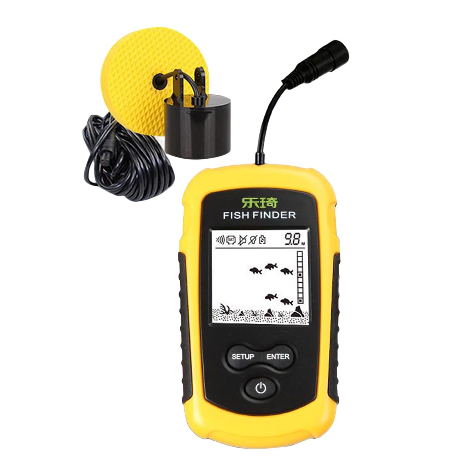 Fish Finder Transducer 200Khz - Fish Finder Depth Sounder with LED