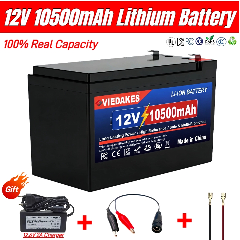 Fish Finder Battery 12V - 12V Lithium Battery 105.Ah LiFePO4 4000+Deep