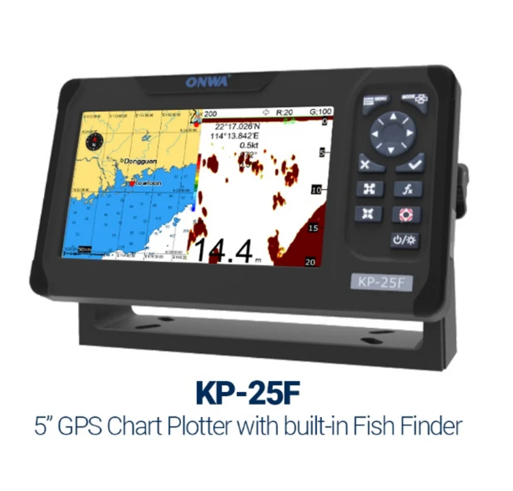 Fish Finder Transducer 200Khz - ONWA KP-25F Multifunctional Marine Chartplotter with