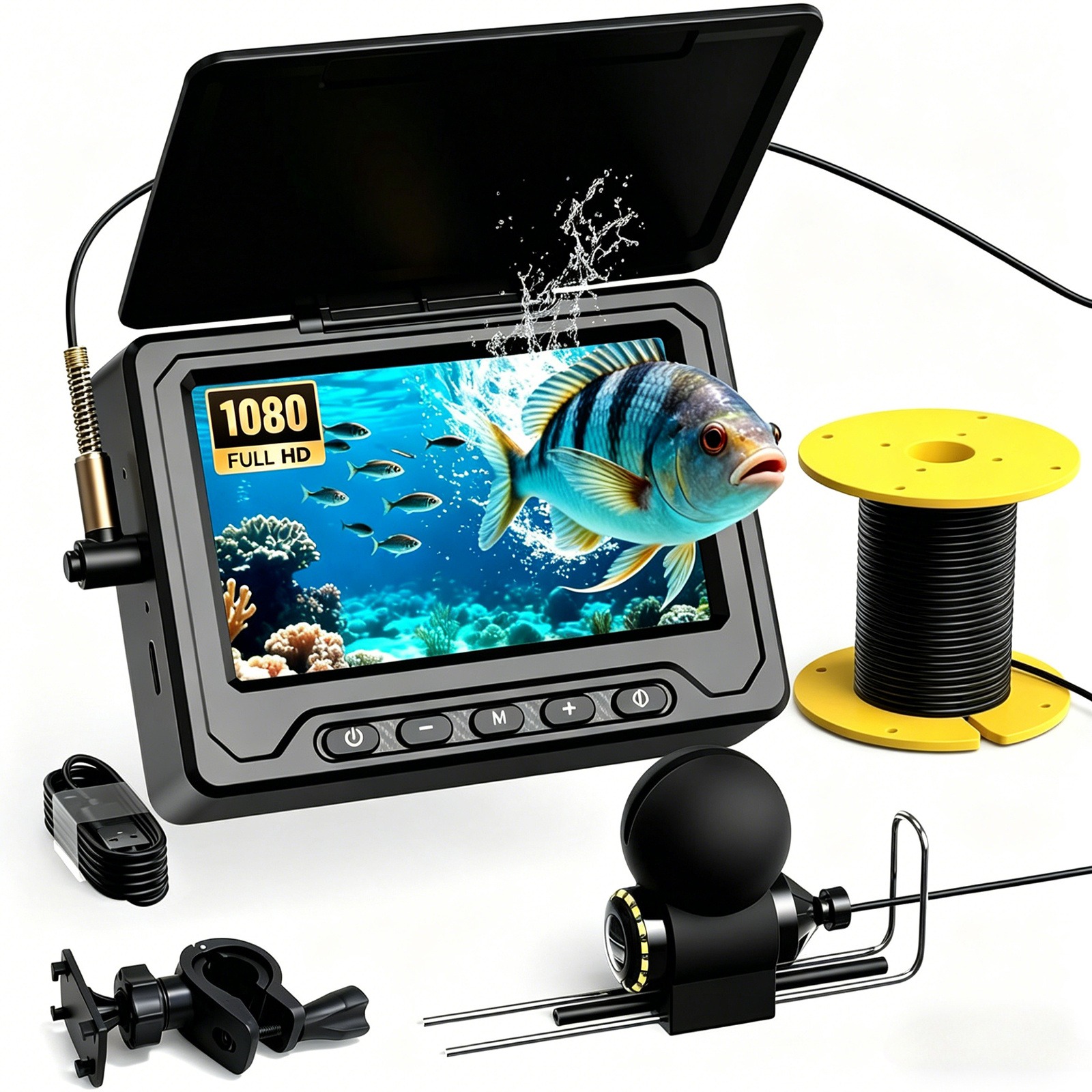 [1080P Underwater Fish Camera  - Fish Finder Kayak Portable ulasan dan harga
