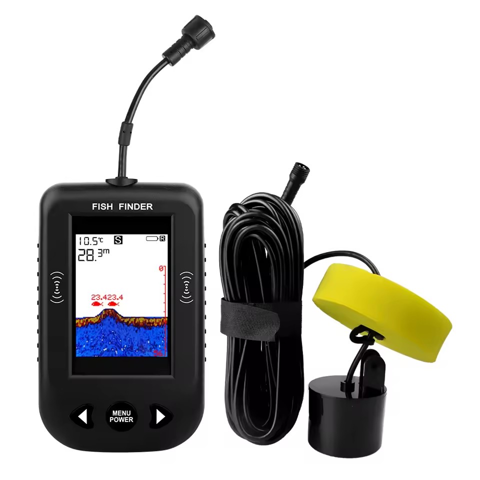 Alarm 100M Portable Sonar Fish - Fish Finder Transducer 200Khz ulasan dan harga