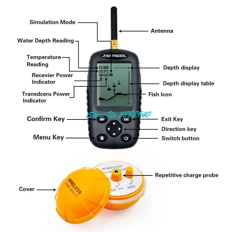 Fishing Portable Handheld Bait - Chirp Sonar Fish Finder ulasan dan harga
