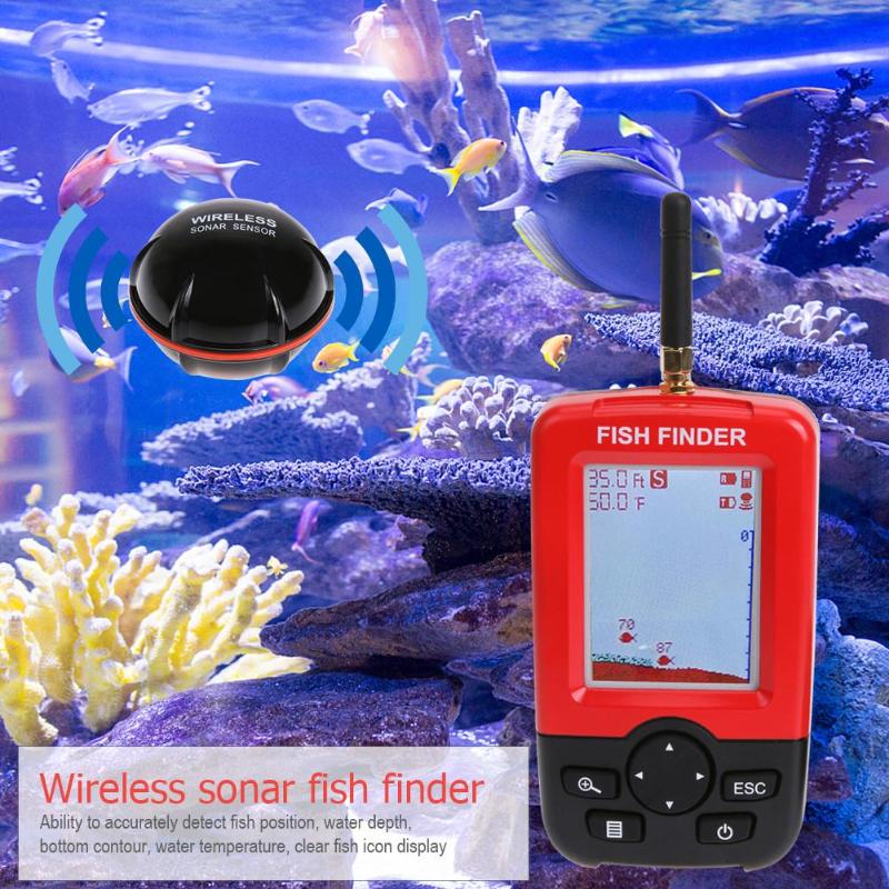 100M Wireless Sonar Sensor Dep - Chirp Sonar Fish Finder ulasan dan harga