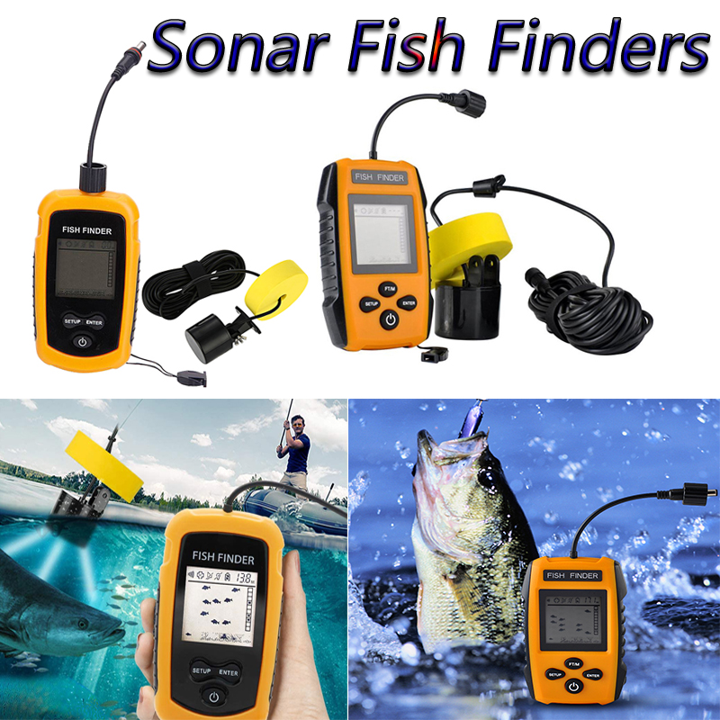 100M Sonar Fish Finders 45 Deg - Fish Finder Transducer 200Khz ulasan dan harga